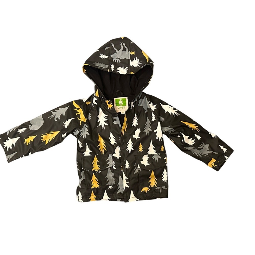 Oakiwear Kids Forest Print Raincoat‎ 3T